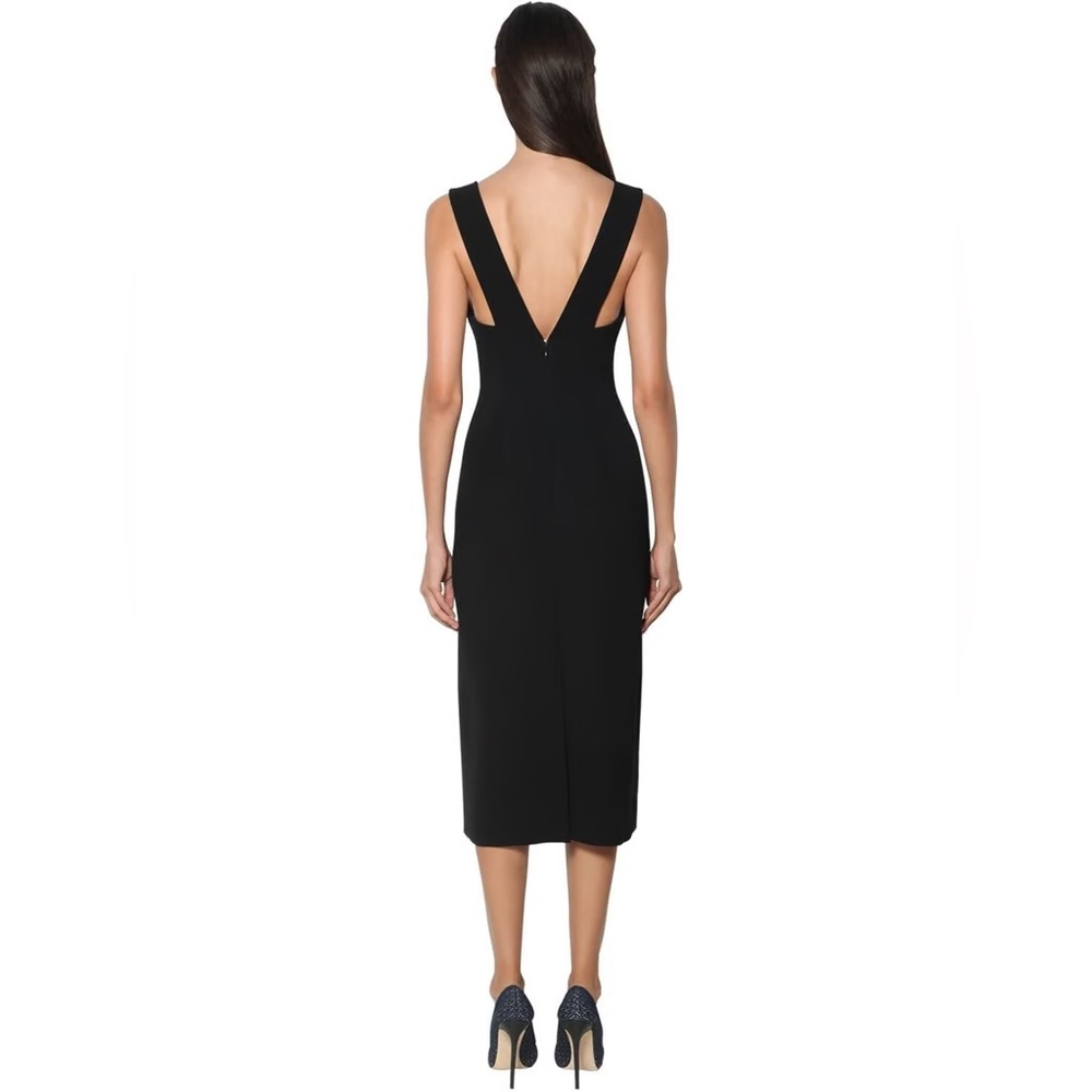 Victoria Beckham Fitted Black Crepe Dress - Picture 3 of 8